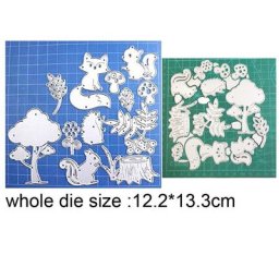 Matrices de découpe en métal matrices de découpe moule animaux ensemble d'arbre à fleurs
