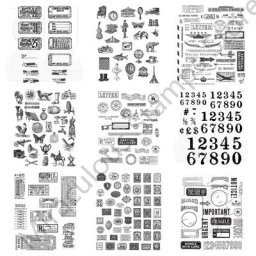 Matrices de découpe de timbres texte clair rétro pour bricolage décoration d'album de