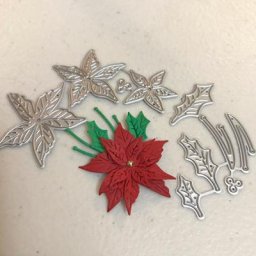 Matrices de découpe en métal pour l'artisanat moule à découper feuilles de fleurs de Noël