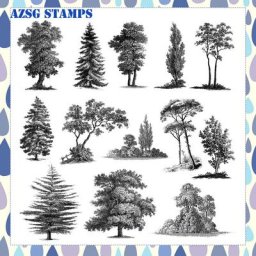 Différents Types d'arbres tampons transparents en Silicone pour bricolage Scrapbooking/fabrication