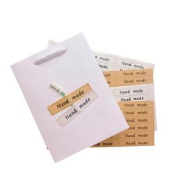 Autocollants créatifs en kraft blanc 180 pièces étiquettes faites à la main pour sceller des