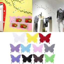 Autocollant papillon 3D Chic 12 pièces décalcomanies murales décor artistique bricolage maison