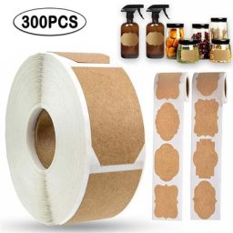 Autocollants en papier kraft 300 pièces décalcomanies vierges classification de cuisine