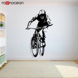 Autocollant mural vélo FreKouD343 adhésif pour chambre à coucher sport moto décoration de la