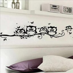 Autocollant mural de dessin animé de théâtre mignon sur l'arbre décalcomanies d'art d'animaux de