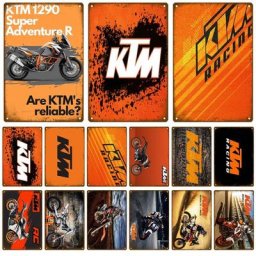 K Moto-Affiche Murale Vintage en Métal Rétro Décoration de Maison et Restaurant Plaque d'Art 18