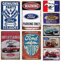 Ford Mustang Retro Metal Sign Plate Vintage Poster Decor Wall Art Room Decoration Decorative