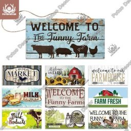 Putuo Decor-Panneaux de ferme en bois plaque décorative pour cabane à vache