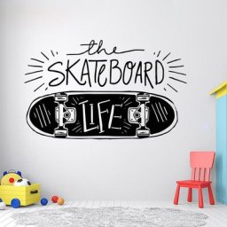 Autocollants muraux de skateboard personnalisés décalcomanies d'art de skate autocollants de