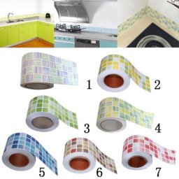 Papier peint autocollant mosaïque pour la cuisine carrelage en PVC tour de taille décoration de