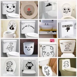 Autocollants de toilette à motif de citation animale drôle pour la décoration de la maison