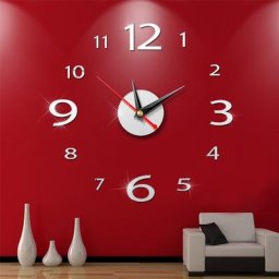 Horloge murale moderne en acrylique nouveau petit autocollant de Surface miroir 3D décor de bureau
