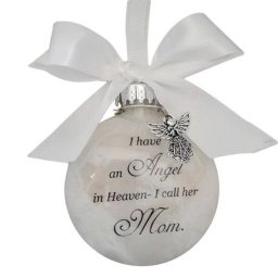 Décoration d'aile d'ange en métal pendentif élégant pour boule maman Papa mon cœur est au paradis