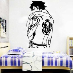 Autocollant mural en vinyle dessin animé japonais jeu de dessin animé beau personnage décoration