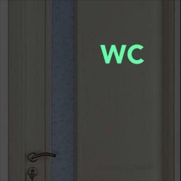 Autocollant de signe de porte de WC étiquette de toilette phosphorescente autocollant d'indication