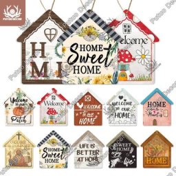 Putuo Décor Sweet Home Panneaux En Bois Rustique Bienvenue Signe Suspendu Plaque En Bois pour Porte