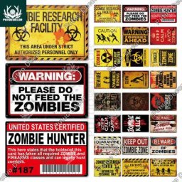 Putuo Decor-Plaque D.lique Vintage Thème Zombie 18 Signes Affiches Rétro Décoration Murale pour