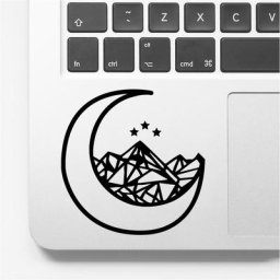 Autocollant d'art de cour de nuit pour Apple Macbook Air Pro décor de fenêtre de voiture
