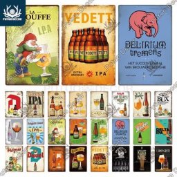 Putuo décor belgique bière étain affiche Vintage étain signe Plaque métallique Plaque décorative