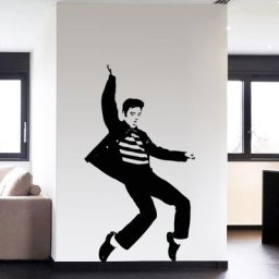 PVC mode danse Elvis Presley modèle chambre autocollant mural Art mural stickers décor à la maison