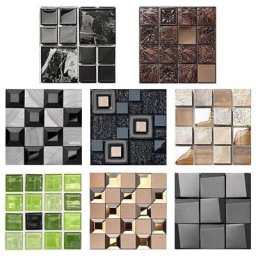 Autocollant mural de carreaux de mosaïque en PVC 10 pièces auto-adhésifs résistant à la