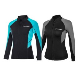 Veste de plongée en néoprène pour femmes 2mm protection solaire résistante au froid manches