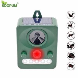 Répulsif solaire à ultrasons pour animaux lumière clignotante LED lutte antiparasitaire lecteur