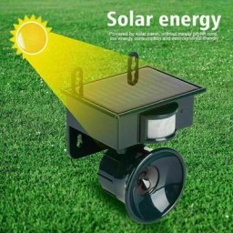 Répulsif Solaire Ultrasonique Antiparasitaire Extérieur Réglable Capteur PIR Outils de Jardin