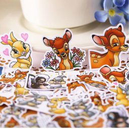 Autocollants créatifs de figurines d'anime Disney cerf Bambi bricolage d'albums bagages cahier