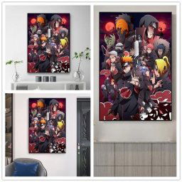 Japonais Anime Naruto Akatsuki Uchiha Toile Peinture Murale Art Cadeau Décor Photo Murale pour Salon