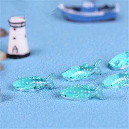 6 pièces/lot Mini poupée mignonne Spot requin poisson Figurine Miniature fée Action jouet