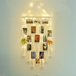 Présentoir mural en macramé décoration pour la maison style bohème cadeau idéal pour un ami ou la