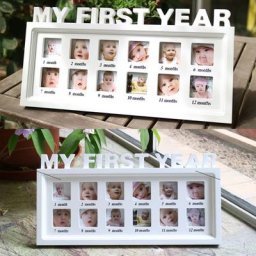 Cadre Photo en plastique pour enfants de 0 à 12 mois affichage d'images ""MY FIRST YEAR"" Souvenirs