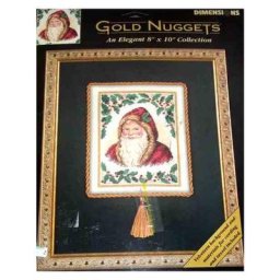 EngDim-Collection de pépites d'or Kit de point de croix compté Portrait d'arbre du Père Noël et du