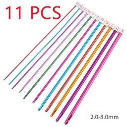 Kit d'outils de tissage en aluminium pour bricolage épingles droites simple pointu ogo grossier