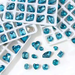QIAO – strass cristal K9 pour ongles 40 pièces paillettes diamant gemmes en verre pour