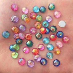 Mini Coquillage Rond AB en Résine Brillante de 6mm Appliques de Strass à Dos pio Artisanat