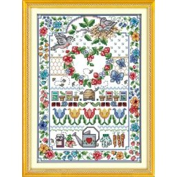Kit de points de croix aida 14ct 11ct toile imprimée broderie fait à la main bricolage