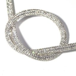 Ficelle Creuse en Strass de 6mm de Taille Garniture de Tube Coloré Robe de Patients Vêtements