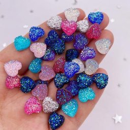 Mini cœurs en résine AB 8mm 200 pièces ornements de strass à dos plat bricolage applications de