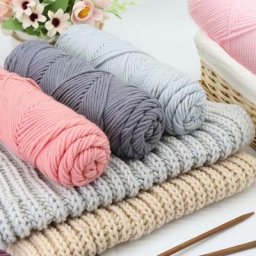 Fil de coton au lait de bonne qualité 100g tricot à la main doux et chaud laine pour bébé