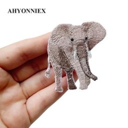 Éléphant Animal Serise Broderie Patch DIY Réparation Trous Autocollants Doudoune Marée Veste Jeans