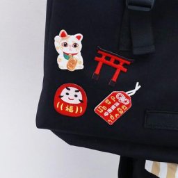 Broderie de chat porte-bonheur du Japon pour enfants repassage sur appliques sympas veste pour