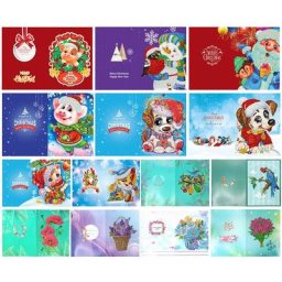 Kit de cartes de vœux peinture diamant 5D bricolage perceuse spéciale mosaïque strass cadeaux