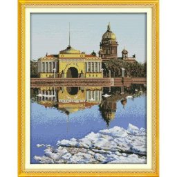 St. Petersburg-Kit de point de croix paysage toile imprimée couture aviation bricolage couture
