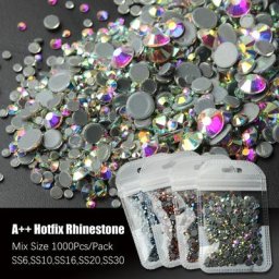 Haute qualité Hotfix Strass Clip clair SS6-SS30 Mix taille Citroand pierres 1000 pcs/lot pour