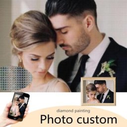 NICAI-Peinture diamant personnalisée photos carrées image en biscuits broderie cadeau de mariage