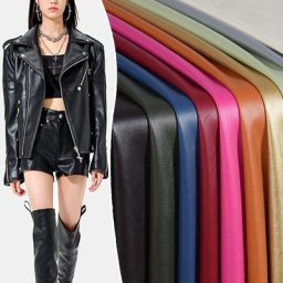 Tissu en Faux cuir PU souple et mat pour couture de vêtements de moto demi-mètre