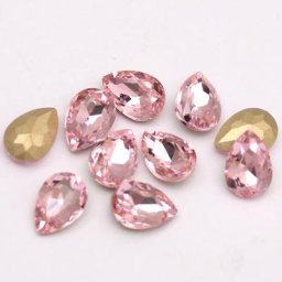 CTPA3bI – Strass en verre Rose clair en forme de Dorp K9 couture sur vêtement artisanat 4320