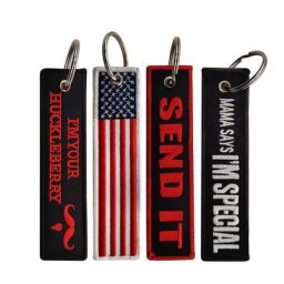 Pendentif brodé en 3D pour clé de voiture accessoire pour sac à dos décoration créative 1 pièce